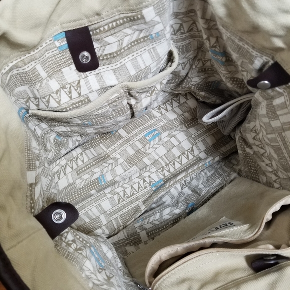 TOMS Island Chevron Woven Straw Large Tote Bag - Picture 4 of 16